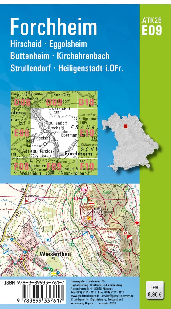 Amtliche Topographische Karte Forchheim